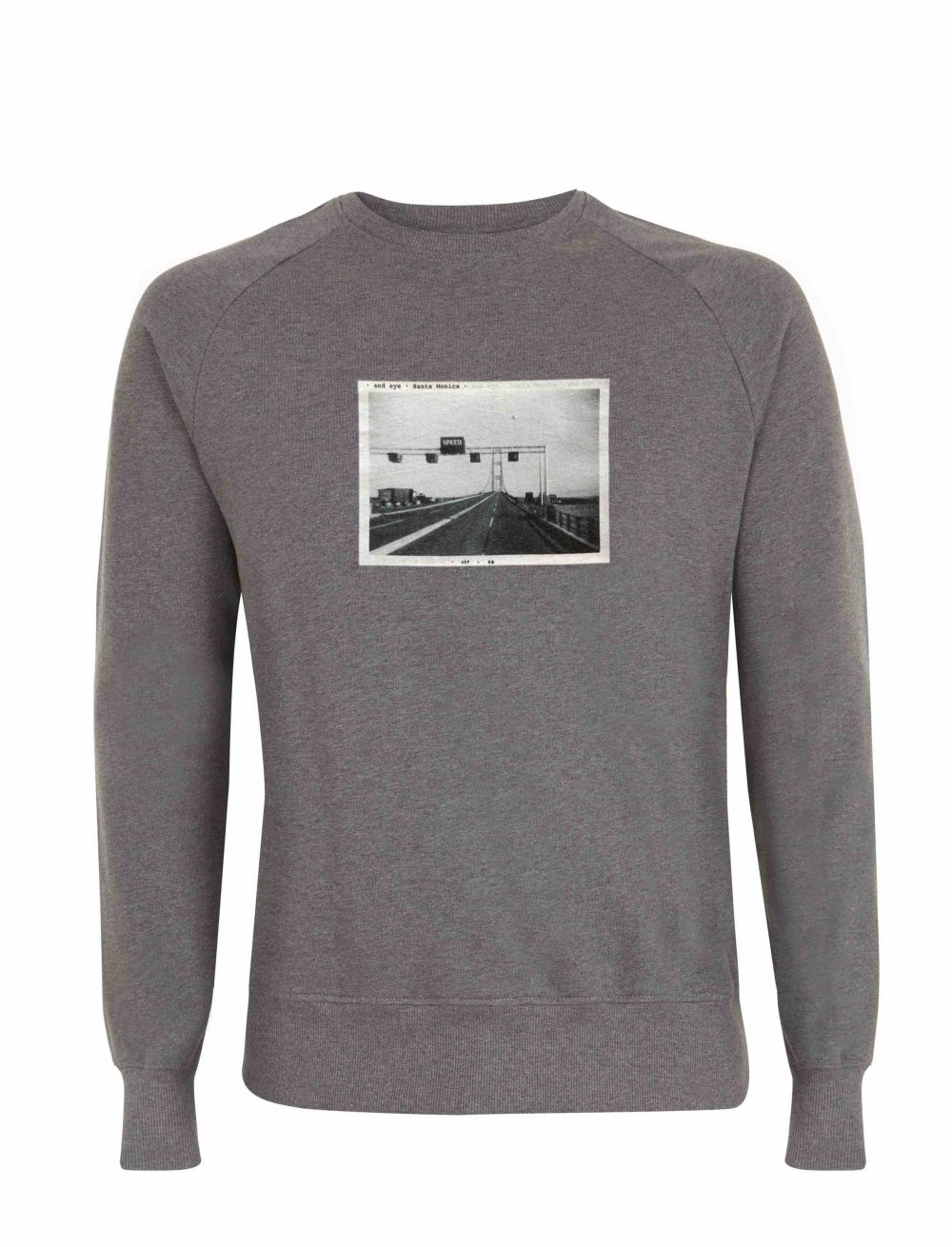 Suéter de algodón orgánico con imagen vintage